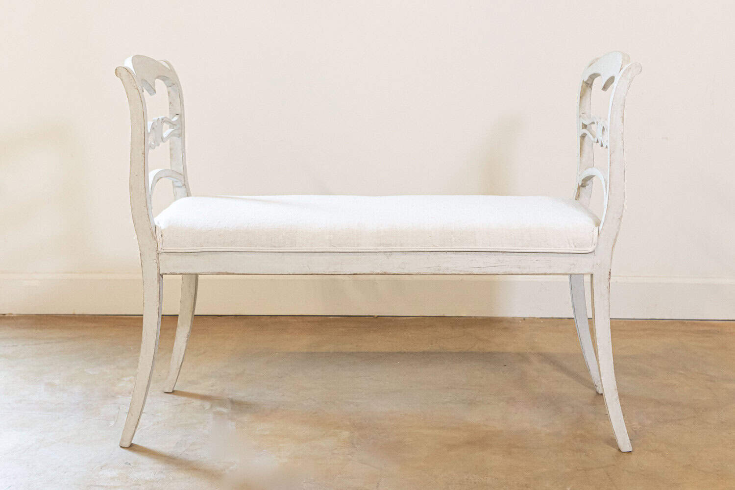 Pair of Swedish 19th Century Painted Wood Window Benches - JAA