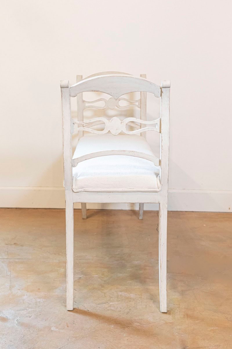 Pair of Swedish 19th Century Painted Wood Window Benches - JAA