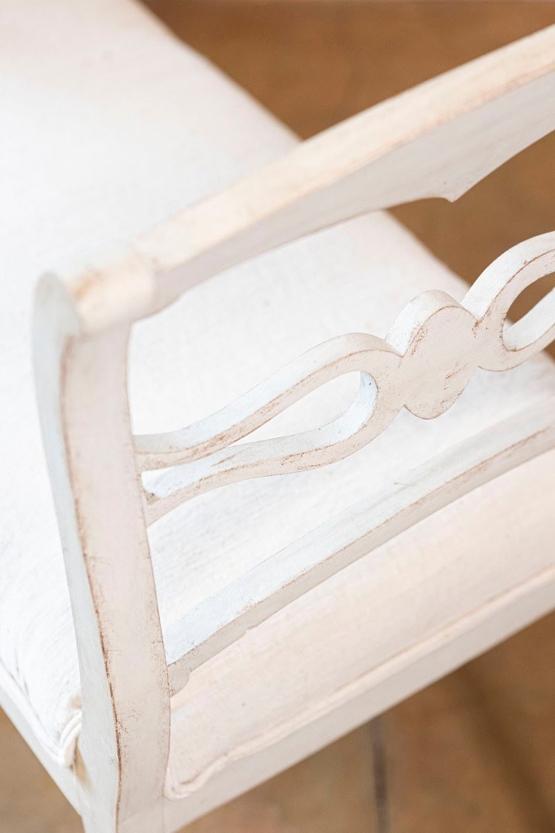 Pair of Swedish 19th Century Painted Wood Window Benches - JAA