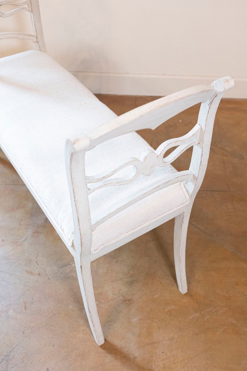 Pair of Swedish 19th Century Painted Wood Window Benches - JAA