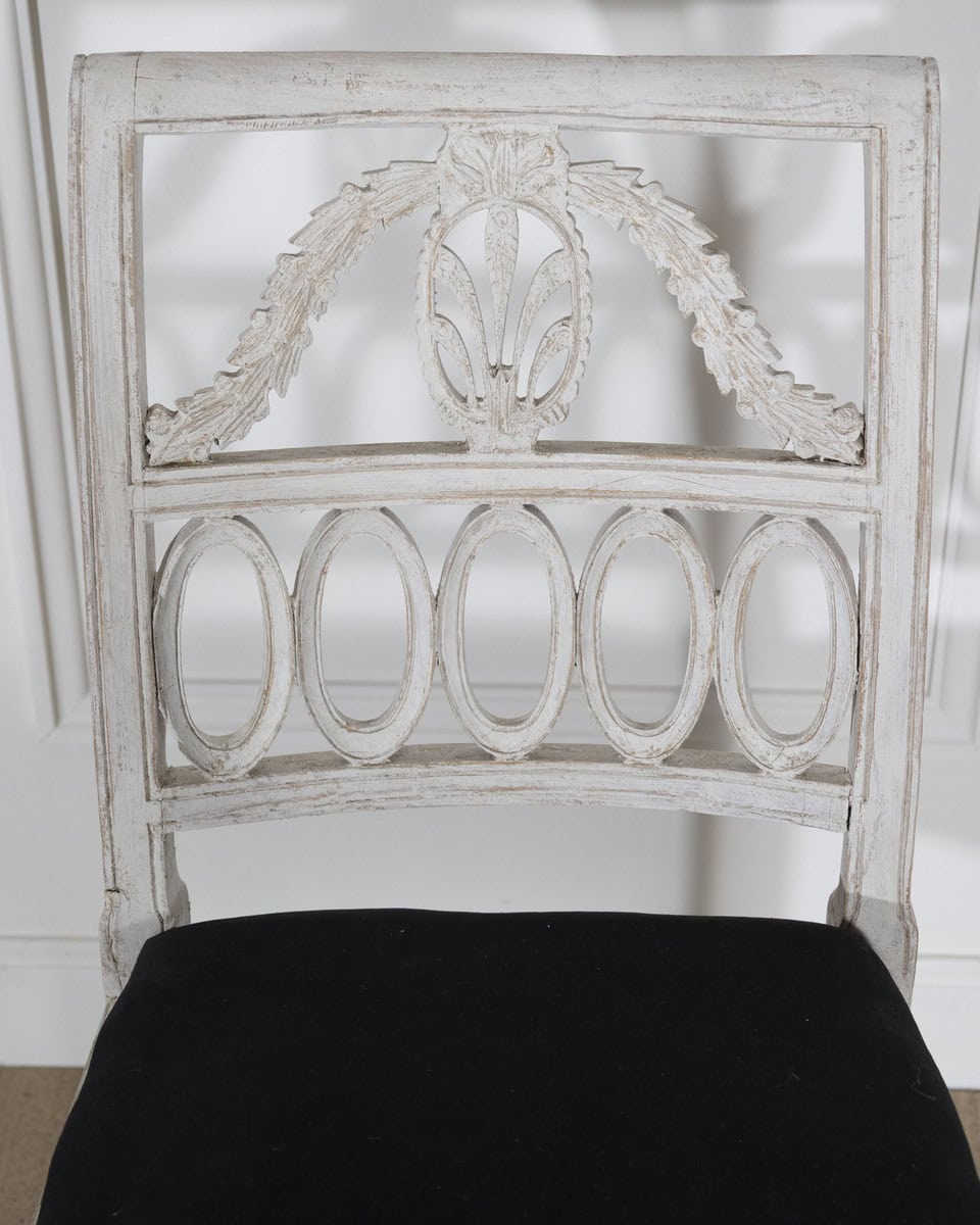 Set of Eight Swedish Gustavian Dining Chairs, circa 1820 - JAA