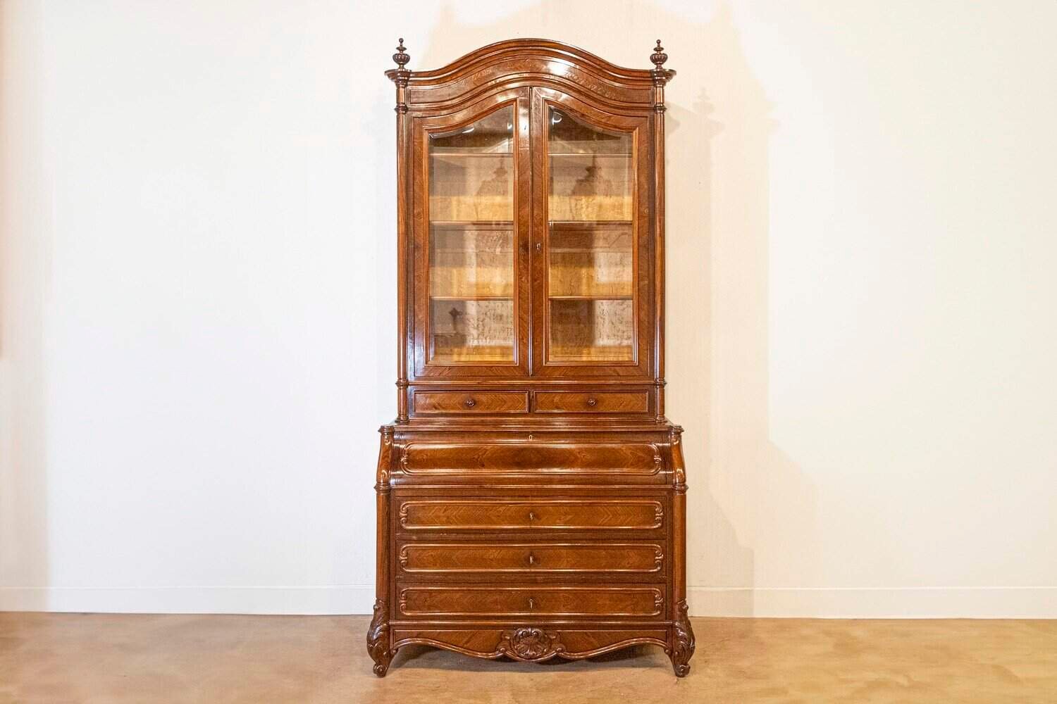 19th Century Italian Bookcase Secretaire - JAA