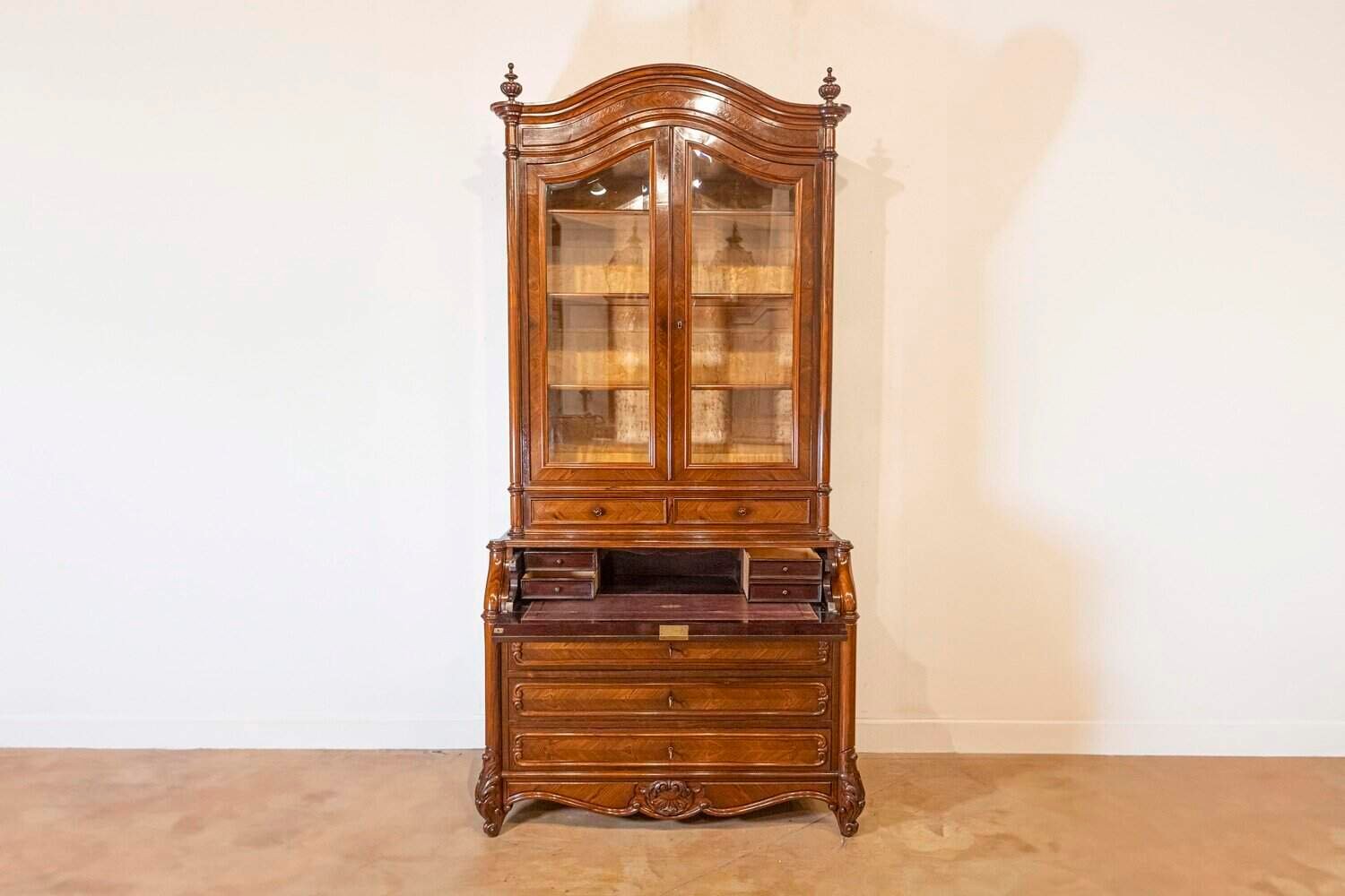 19th Century Italian Bookcase Secretaire - JAA