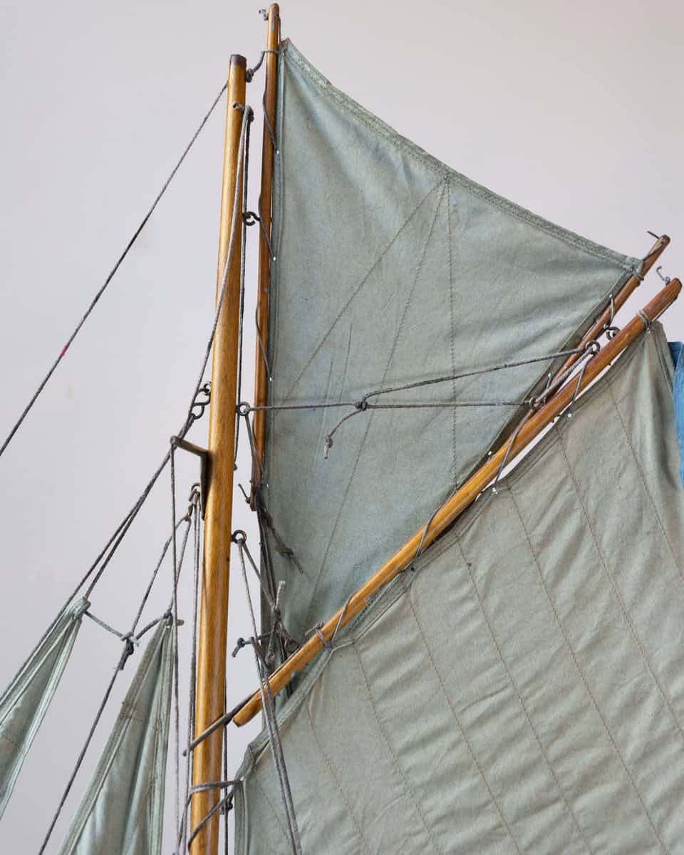 Large English Gaff-Rigged Pond Yacht, Early 20th Century - JAA