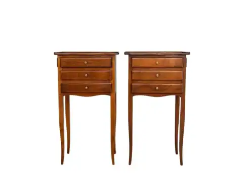 Pair Of Walnut Bedside Tables