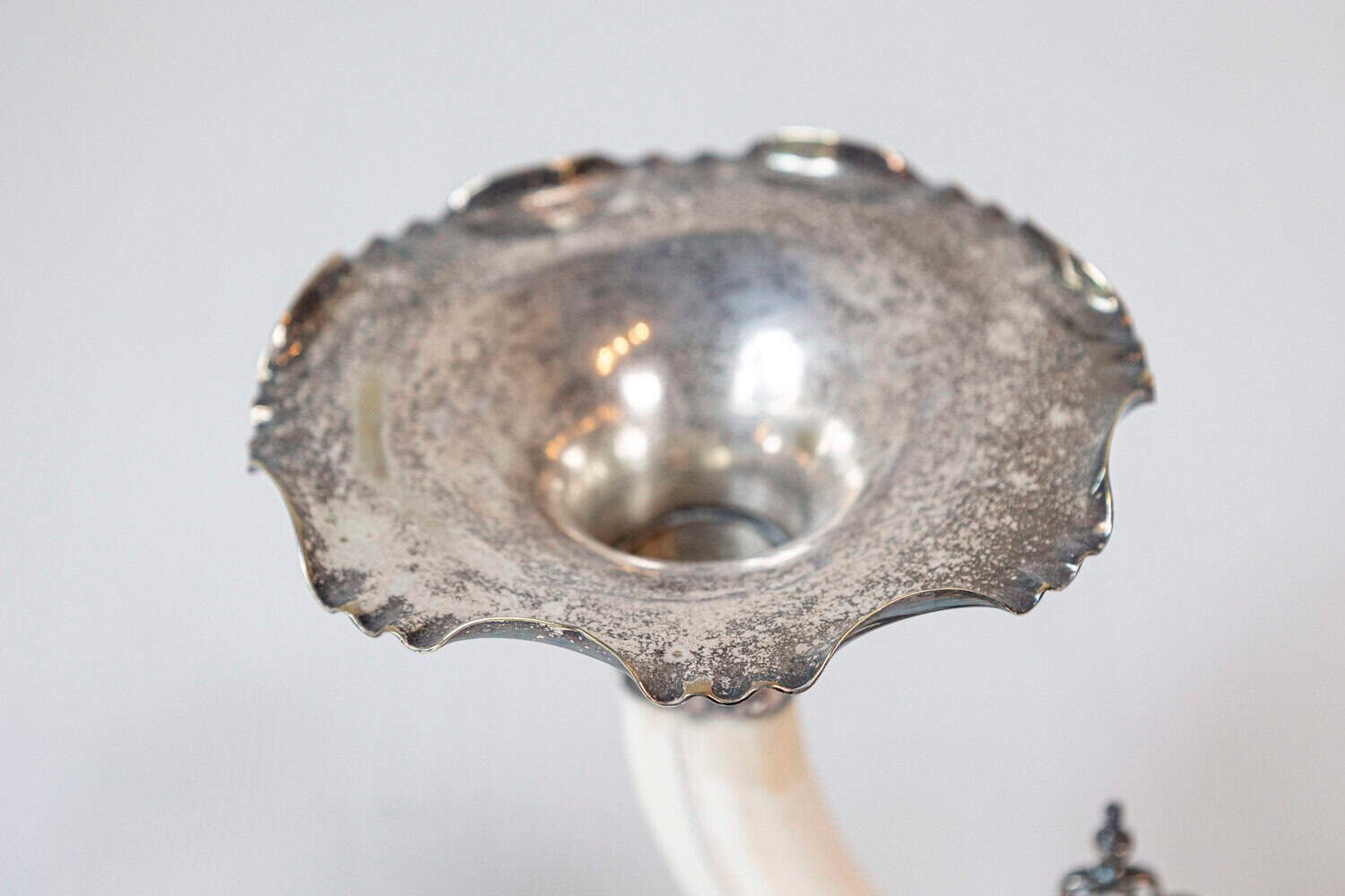 English Victorian Rodgers & Sons 19th Century Game Animal Horns on Silver Mounts - JAA