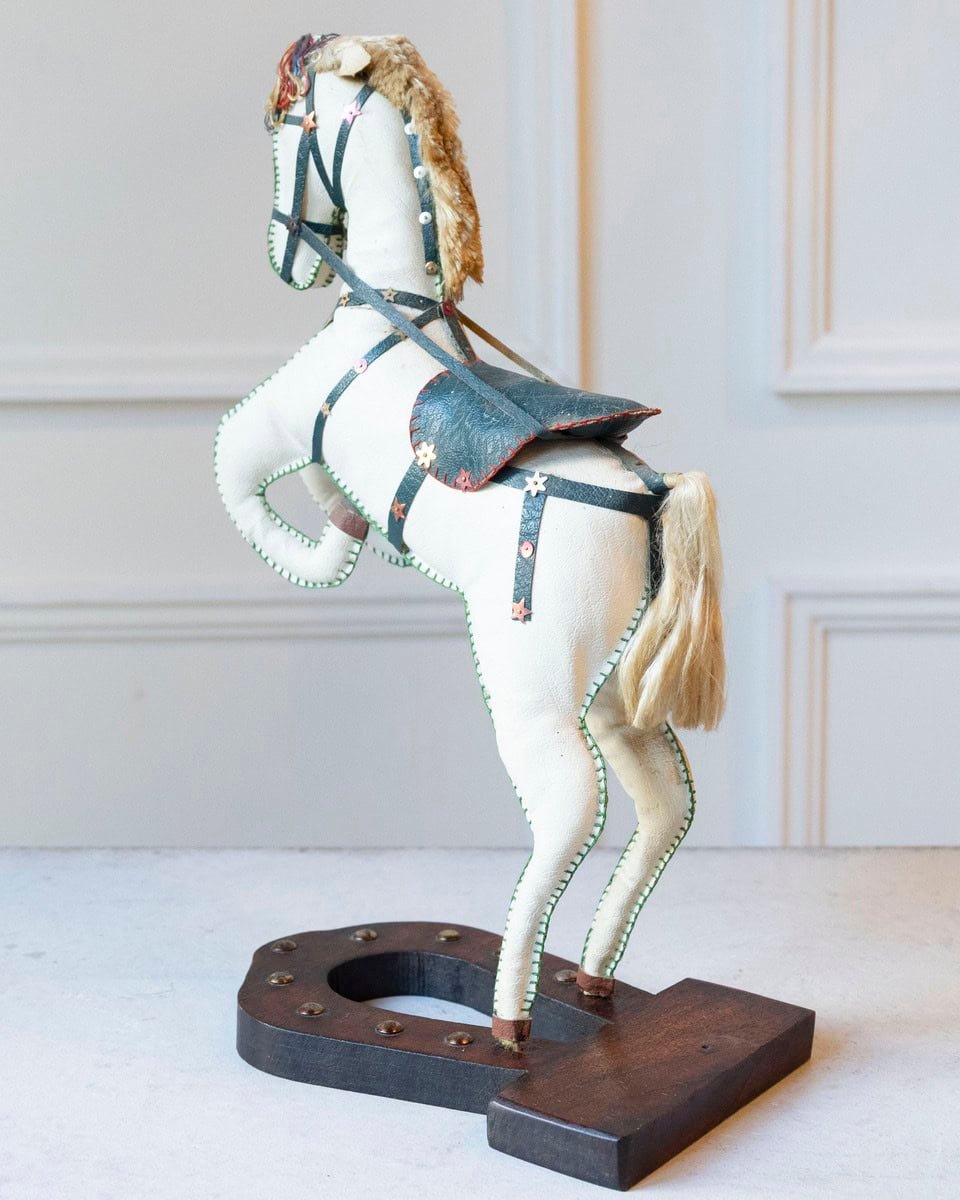 French Decorative Horse in Moleskin with Saddle and Harness, 20th Century - JAA
