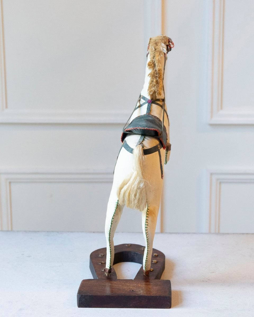 French Decorative Horse in Moleskin with Saddle and Harness, 20th Century - JAA