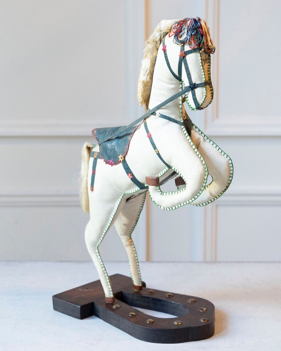 French Decorative Horse in Moleskin with Saddle and Harness, 20th Century - JAA