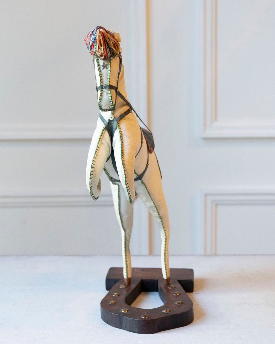 French Decorative Horse in Moleskin with Saddle and Harness, 20th Century - JAA