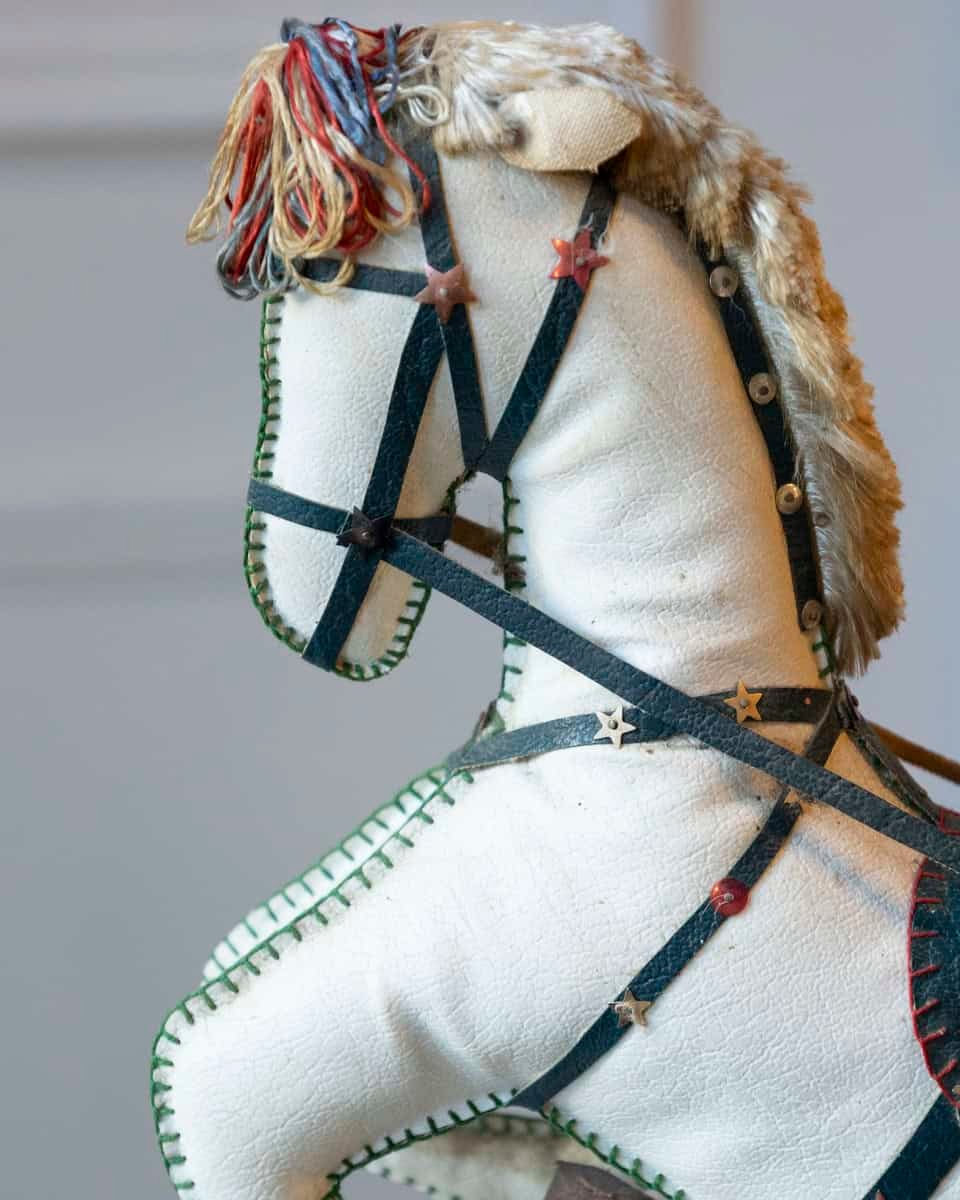 French Decorative Horse in Moleskin with Saddle and Harness, 20th Century - JAA