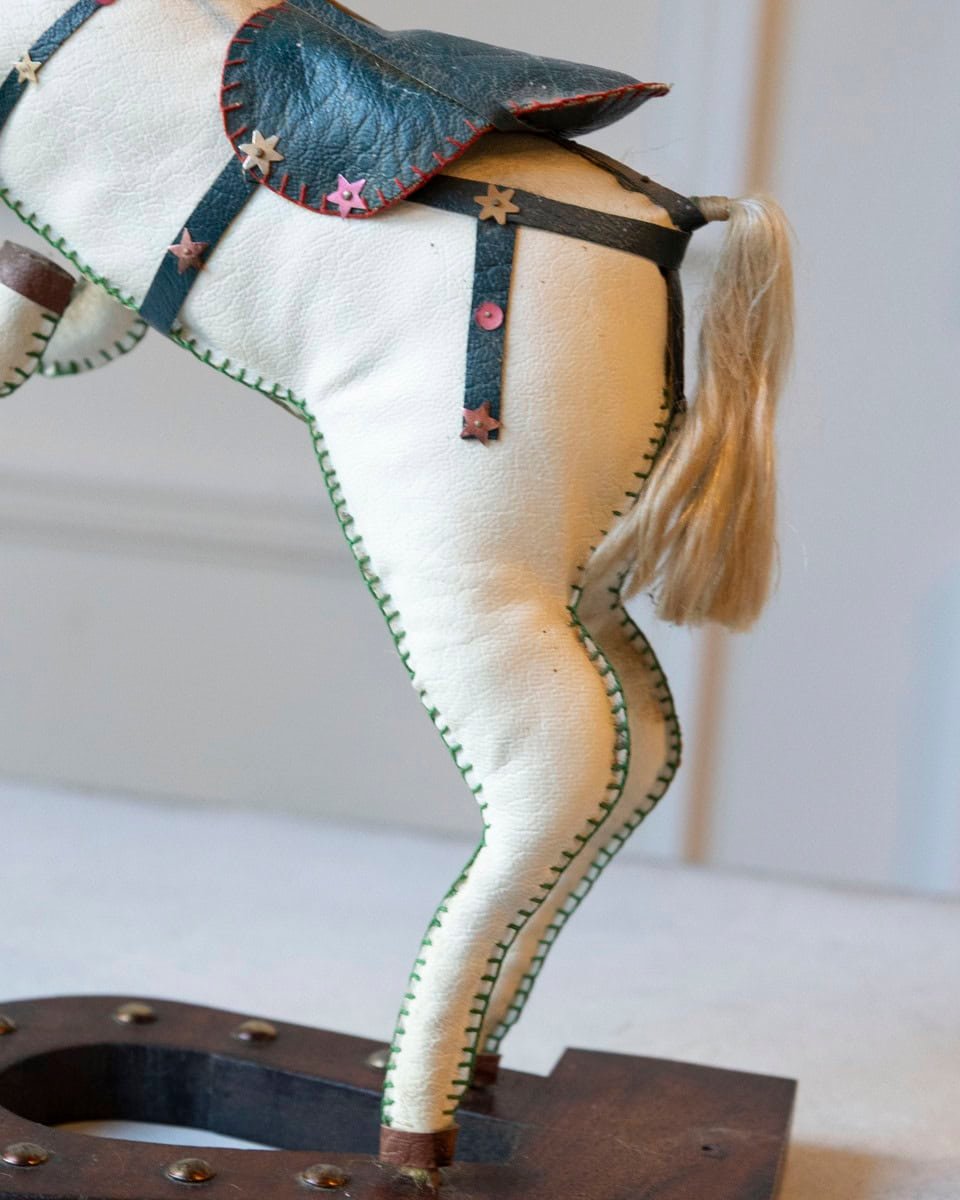 French Decorative Horse in Moleskin with Saddle and Harness, 20th Century - JAA