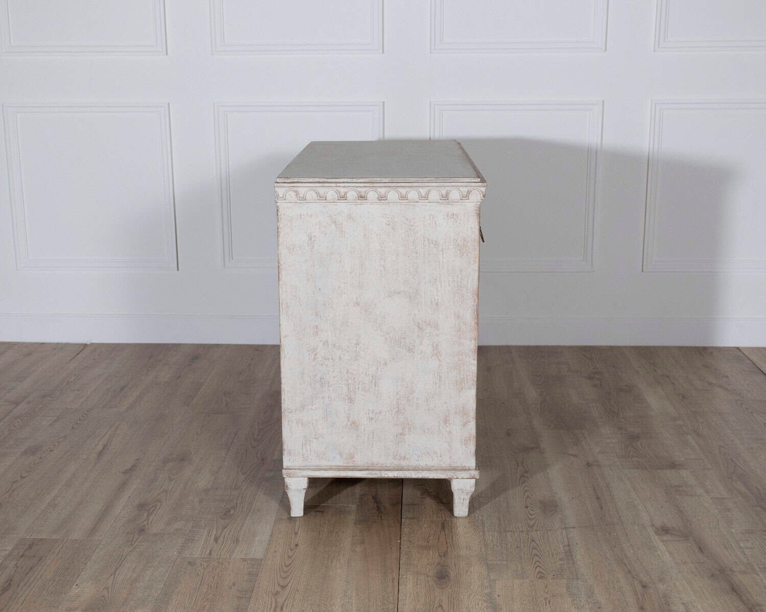 Swedish Chest of Drawers with Dentil Carving, Mid-19th Century - JAA