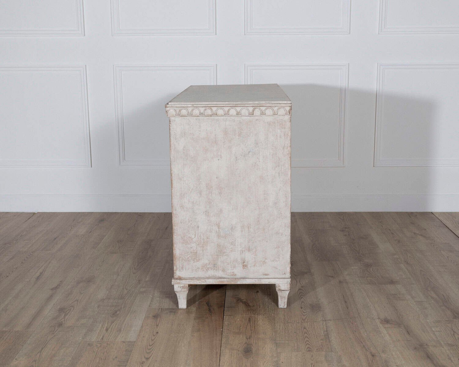 Swedish Chest of Drawers with Dentil Carving, Mid-19th Century - JAA