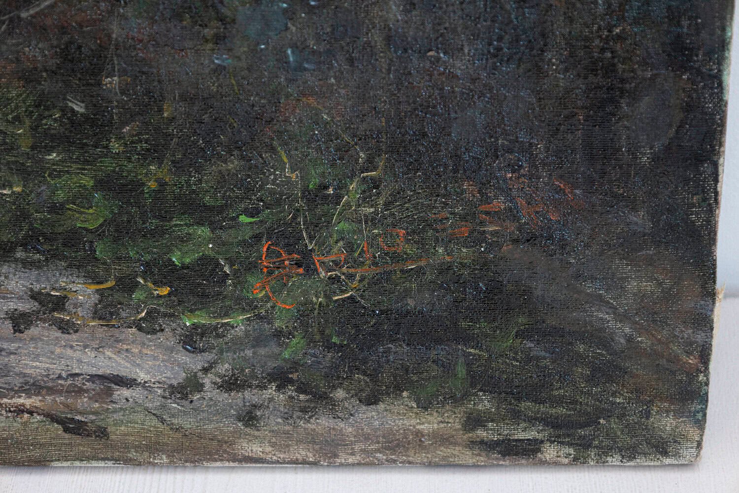 Austrian Oil Painting by Anton Brioschi Depicting a Farm Scene with Two Maidens - JAA