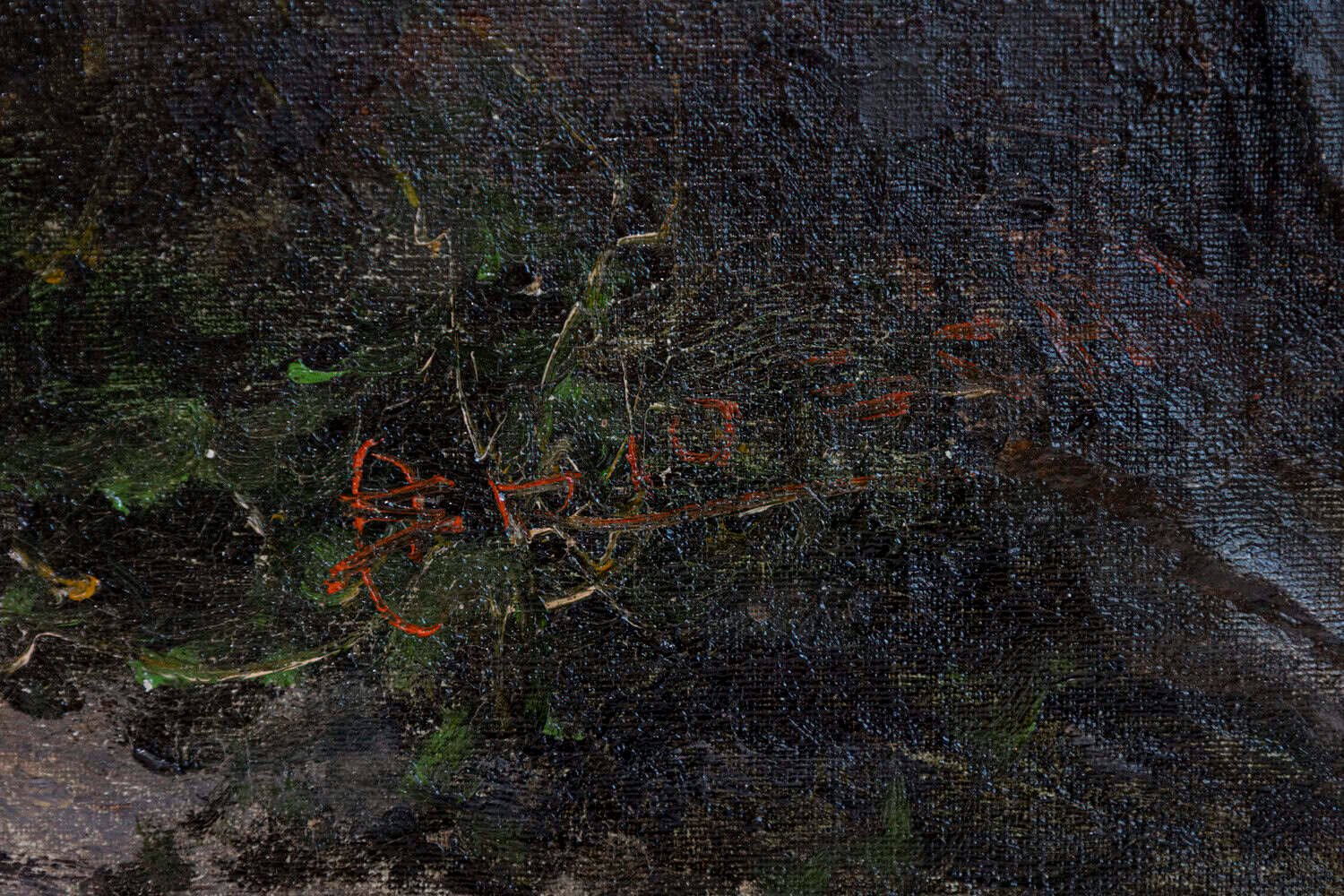 Austrian Oil Painting by Anton Brioschi Depicting a Farm Scene with Two Maidens - JAA