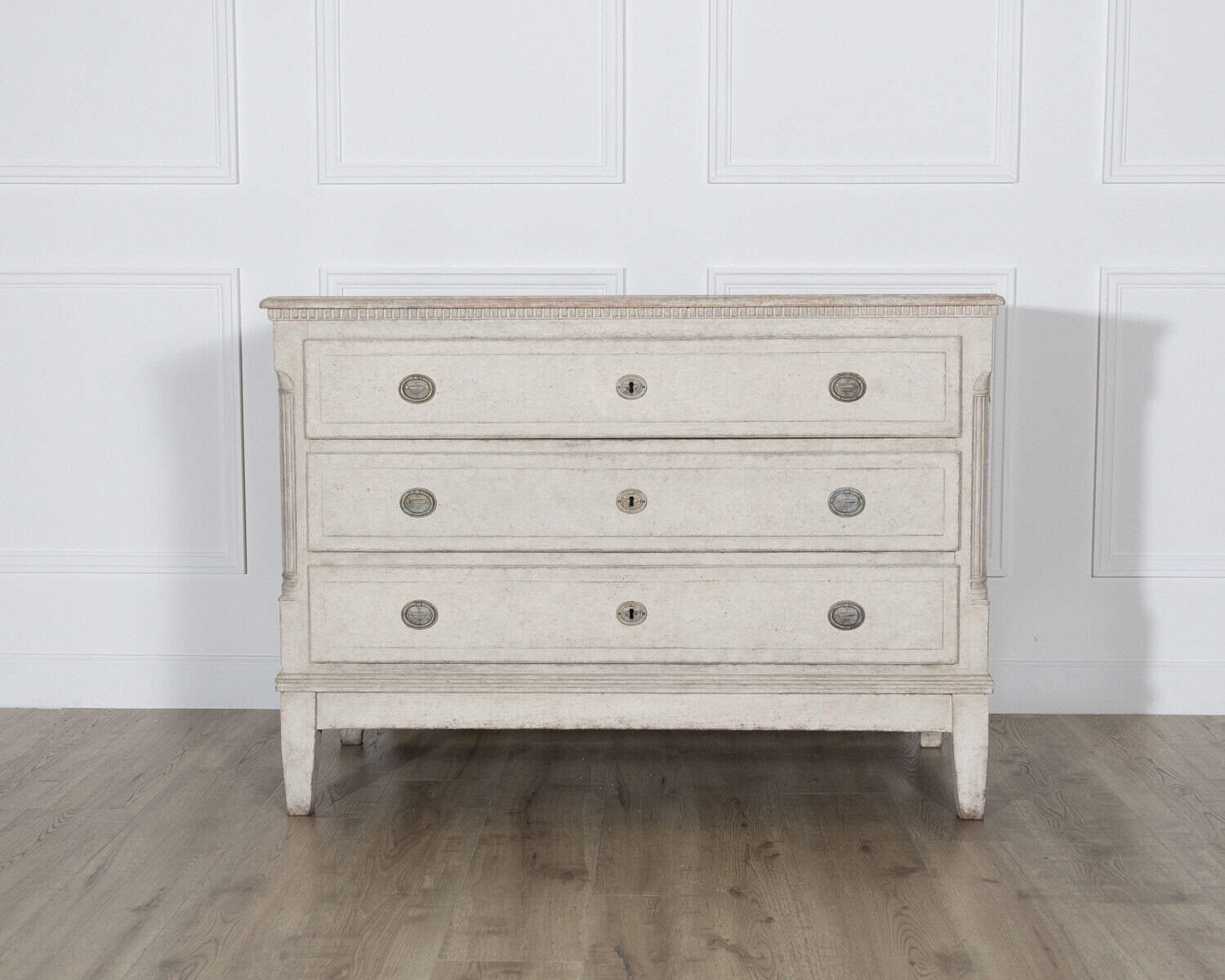 Antique Danish Chest of Drawers in Painted Oak and Pine, circa 19th Century - JAA