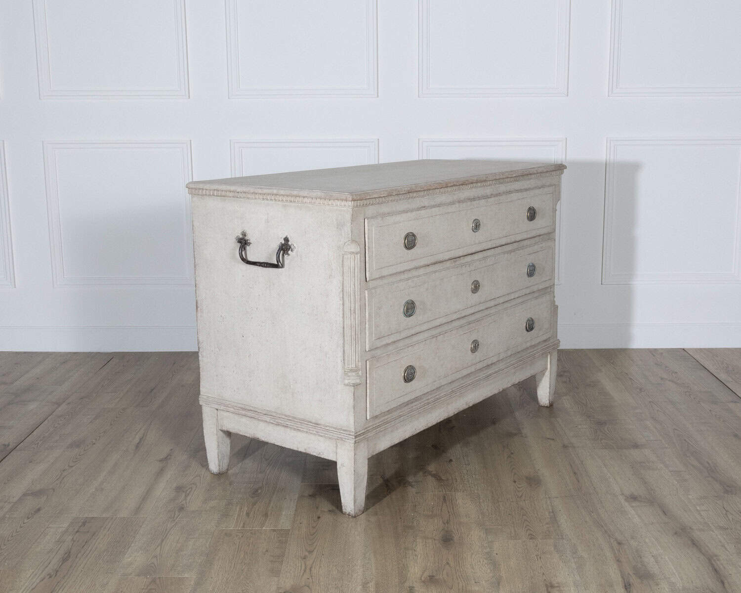 Antique Danish Chest of Drawers in Painted Oak and Pine, circa 19th Century - JAA