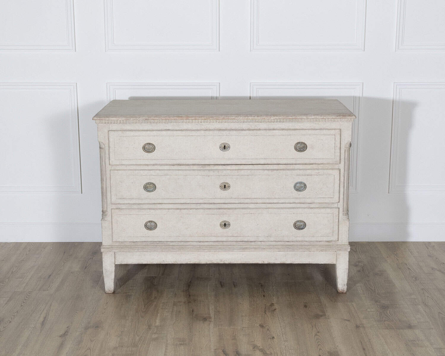 Antique Danish Chest of Drawers in Painted Oak and Pine, circa 19th Century - JAA