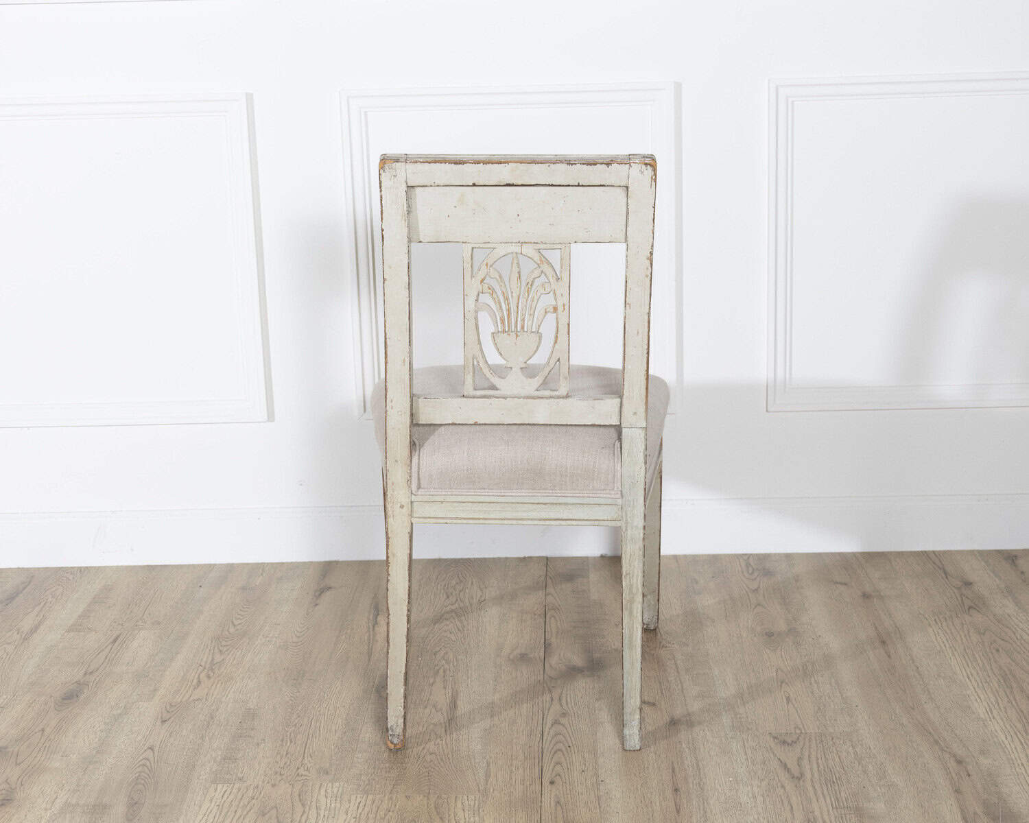 Set of Six 19th Century Directoire Style Carved Wood Chairs - JAA