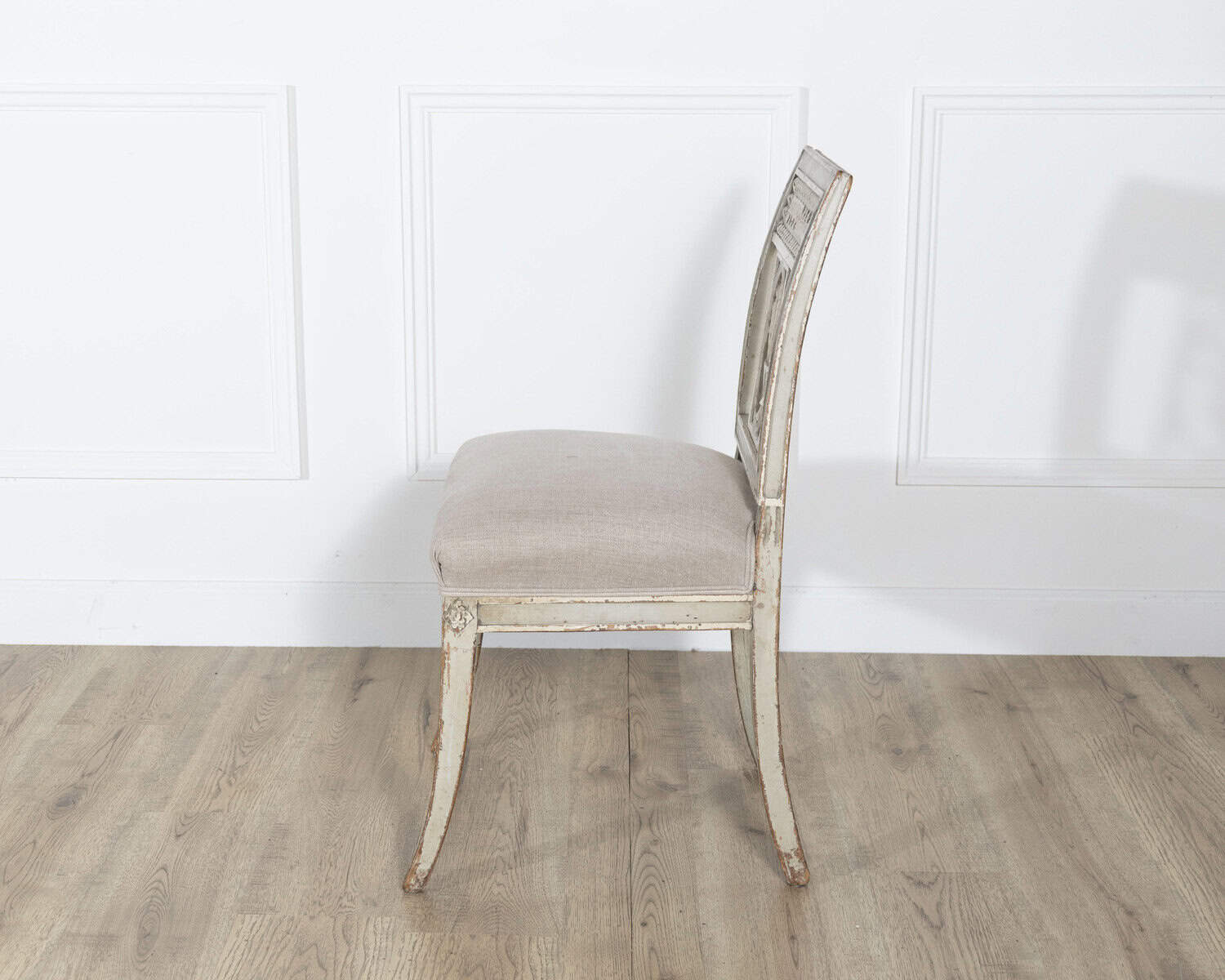 Set of Six 19th Century Directoire Style Carved Wood Chairs - JAA