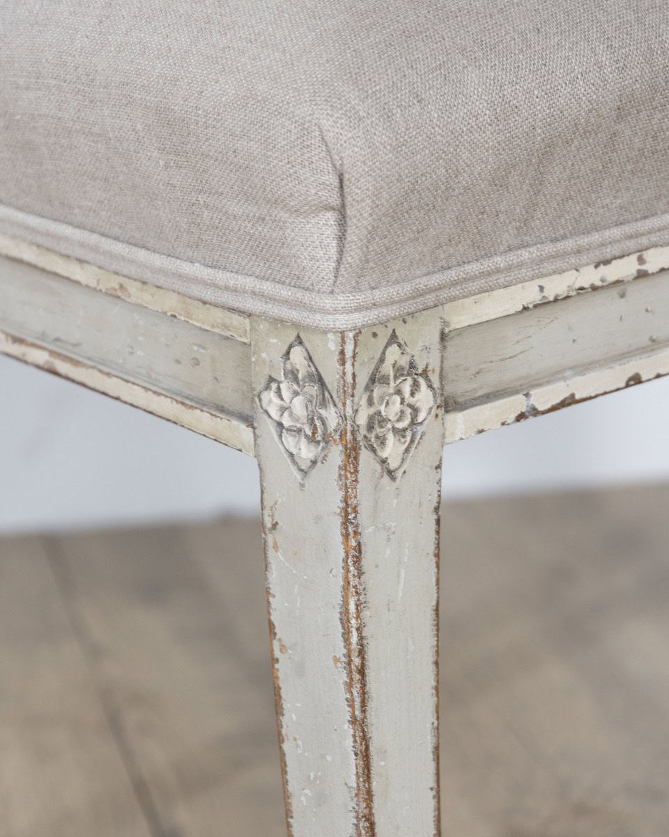 Set of Six 19th Century Directoire Style Carved Wood Chairs - JAA