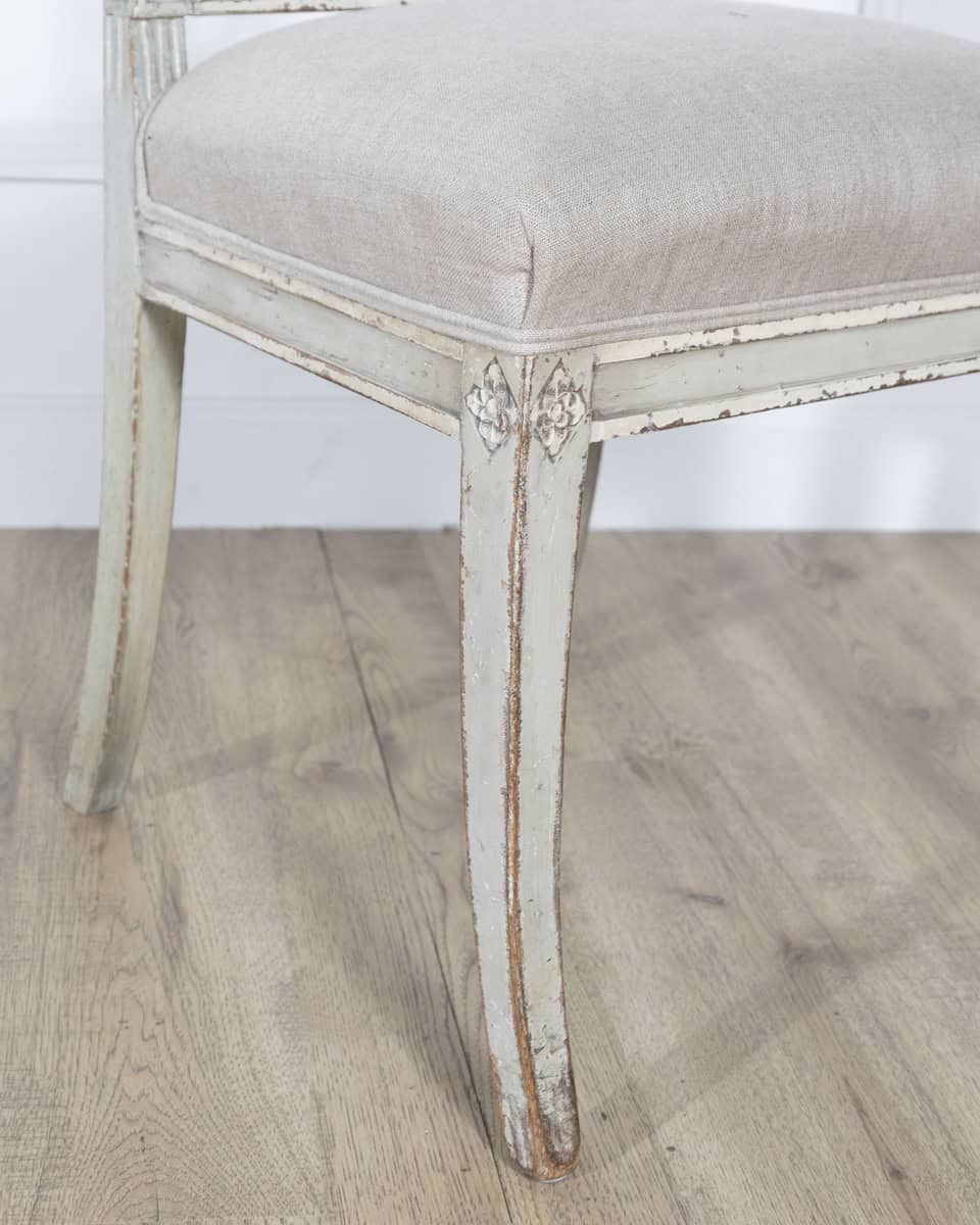 Set of Six 19th Century Directoire Style Carved Wood Chairs - JAA