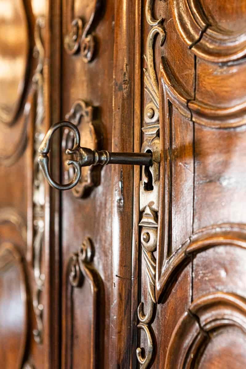 French Louis XV 18th Century Cherry Buffet à Deux-Corps from the Loire Valley - JAA