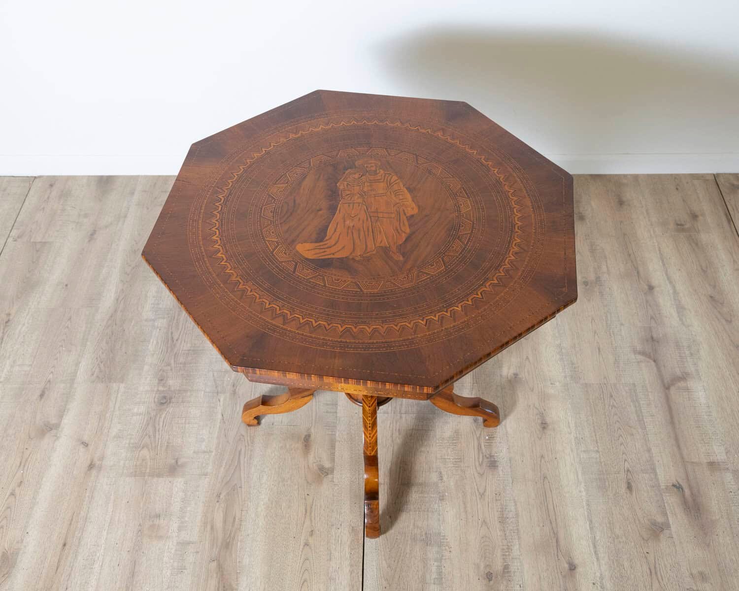 Sorrento Octagonal Inlaid Table, Italy, 19th Century - JAA