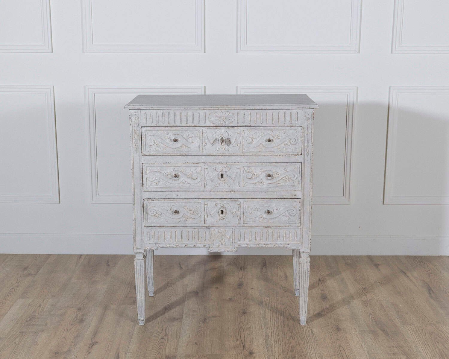 Early 20th Century French Chest of Drawers with Exceptional Craftsmanship and Brass Fittings - JAA