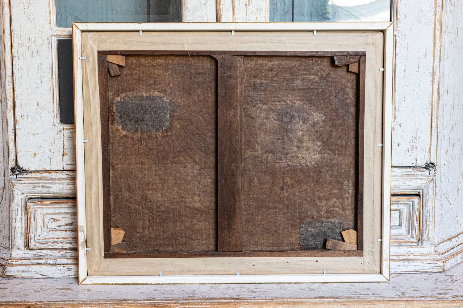 Belgian Julien t' Felt 1890s Gilt Framed Oil Painting Depicting a Farmyard Scene - JAA