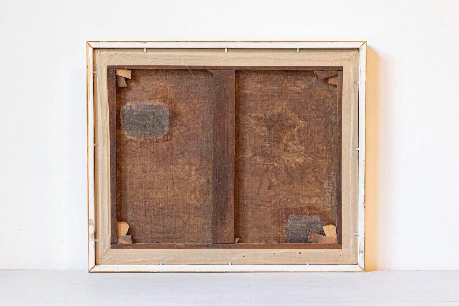 Belgian Julien t' Felt 1890s Gilt Framed Oil Painting Depicting a Farmyard Scene - JAA