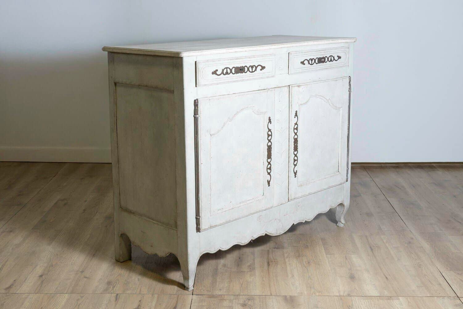 Mid 18th Century French Louis XV Period Painted Buffet with Drawers and Doors - JAA