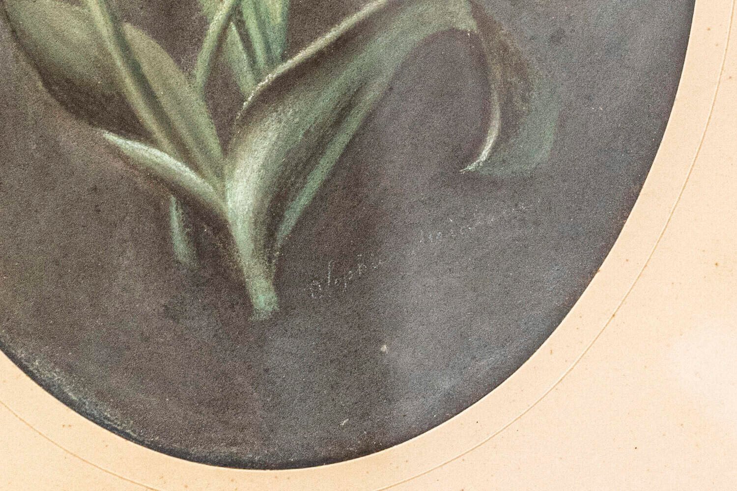 French 19th Century Pastel Still-Life Painting Depicting a Bouquet of Tulips - JAA