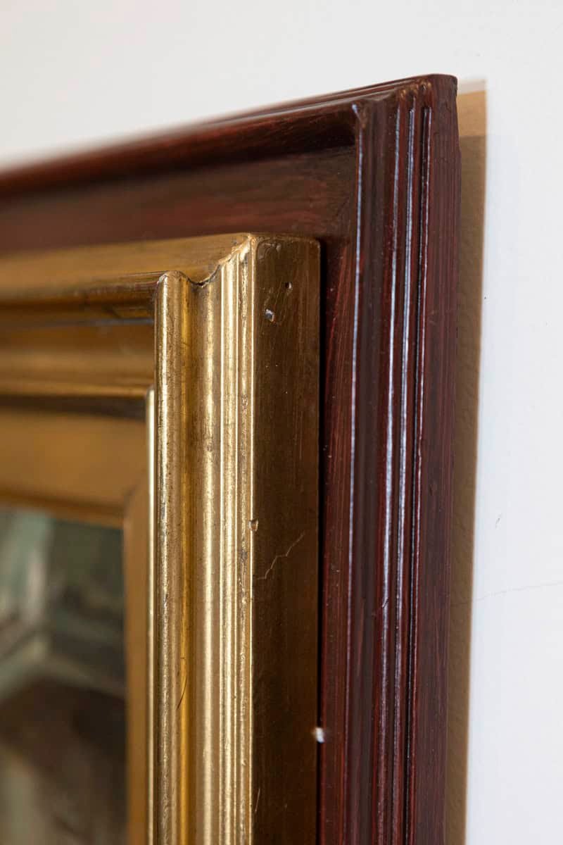 Italian Giuseppe Gheduzzi Oil on Panel Painting of Woman in Front of a Fireplace - JAA