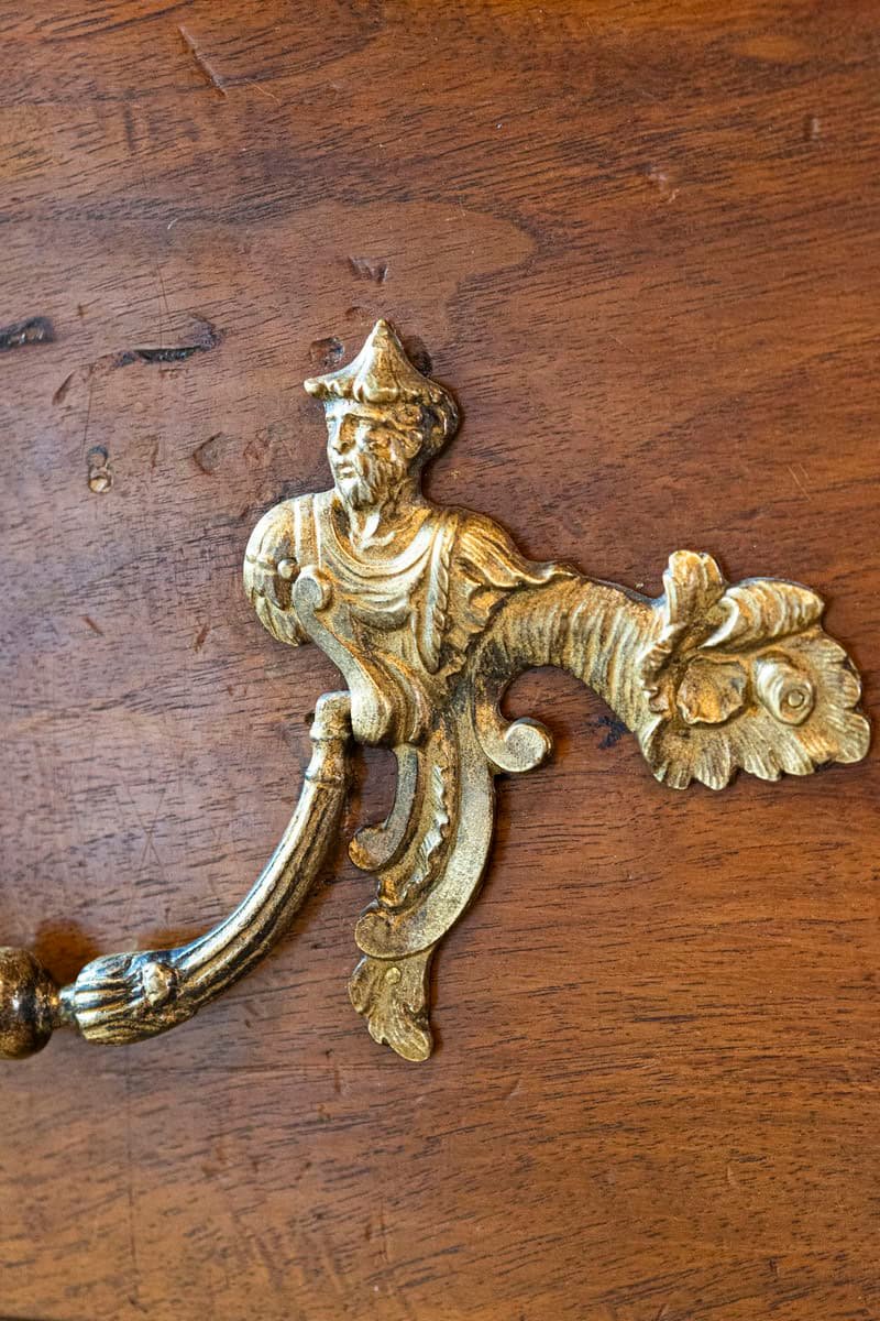 French 1740s Louis XV Two-Drawer Commode with Carved Apron and Cabriole Legs - JAA