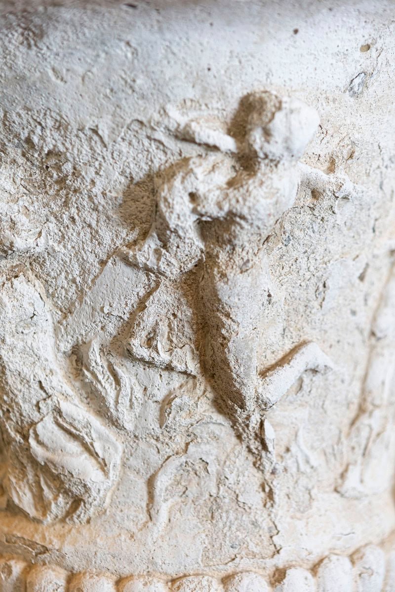 40% OFF French at Checkout. Provençale Medici Vase Inspired Jardinière with Carved Scenes, circa 1870 - JAA