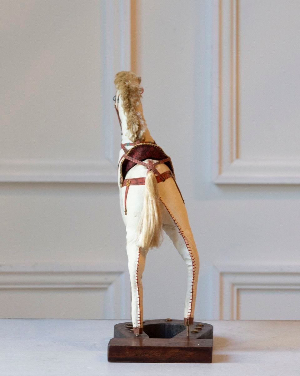 French Decorative Horse in Moleskin with Saddle and Harness, 20th Century - JAA