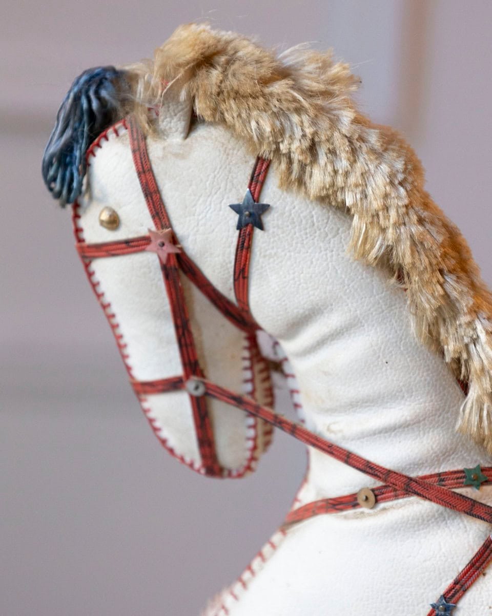 French Decorative Horse in Moleskin with Saddle and Harness, 20th Century - JAA