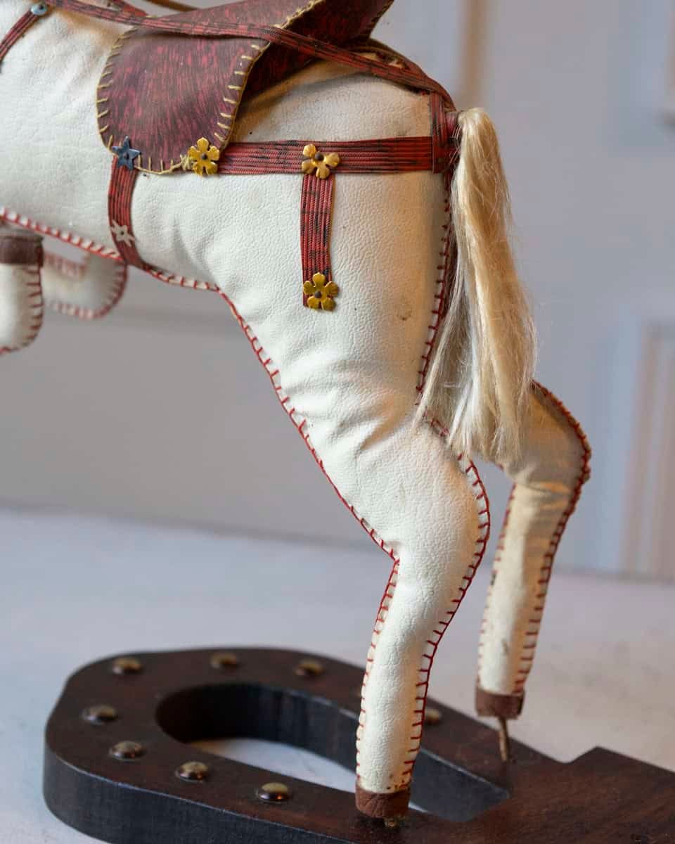 French Decorative Horse in Moleskin with Saddle and Harness, 20th Century - JAA