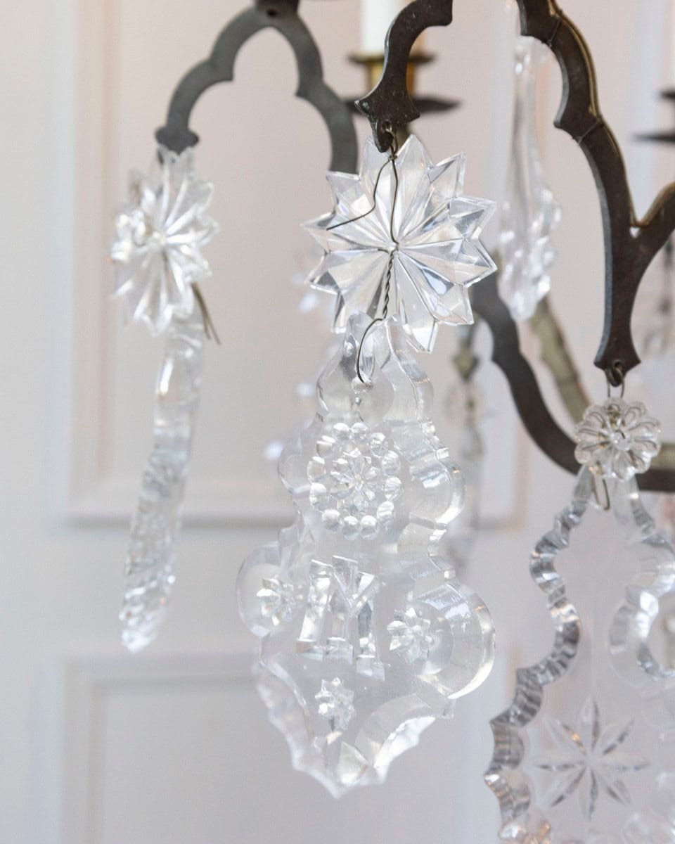 40% OFF. French Baroque Revival Six-Light Crystal Chandelier from a Church, circa 1860 - JAA
