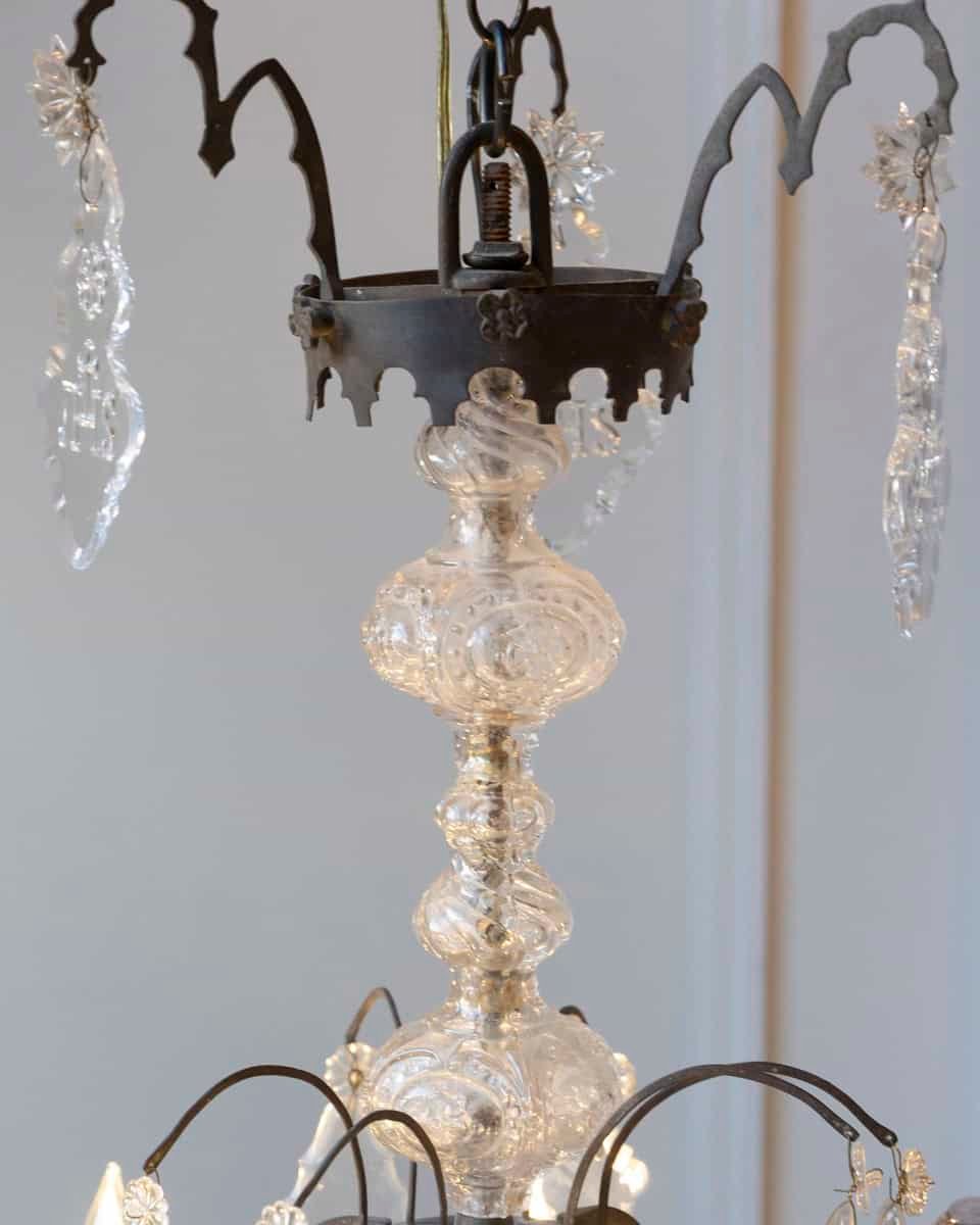 40% OFF. French Baroque Revival Six-Light Crystal Chandelier from a Church, circa 1860 - JAA