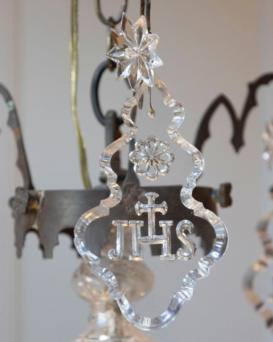 40% OFF. French Baroque Revival Six-Light Crystal Chandelier from a Church, circa 1860 - JAA
