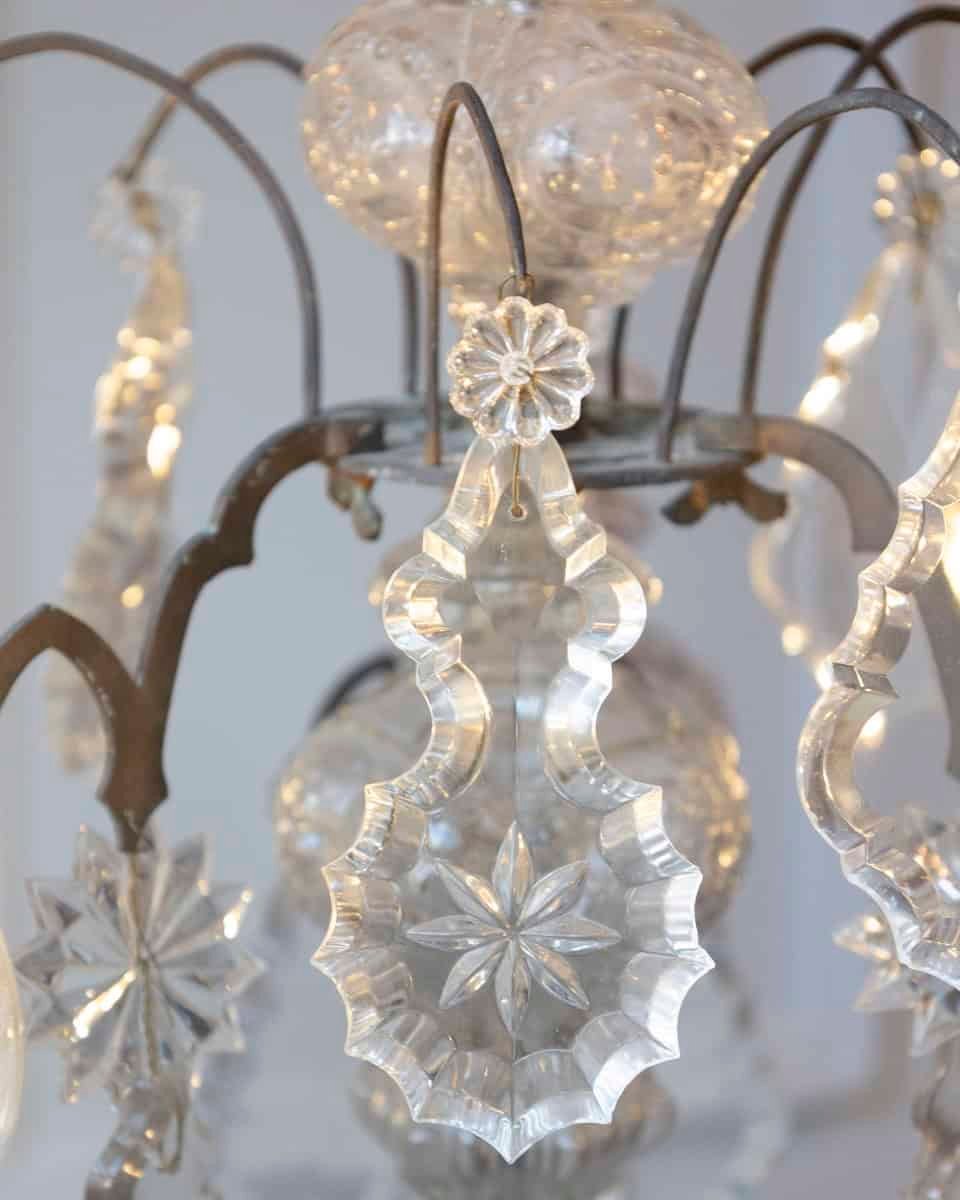 40% OFF. French Baroque Revival Six-Light Crystal Chandelier from a Church, circa 1860 - JAA