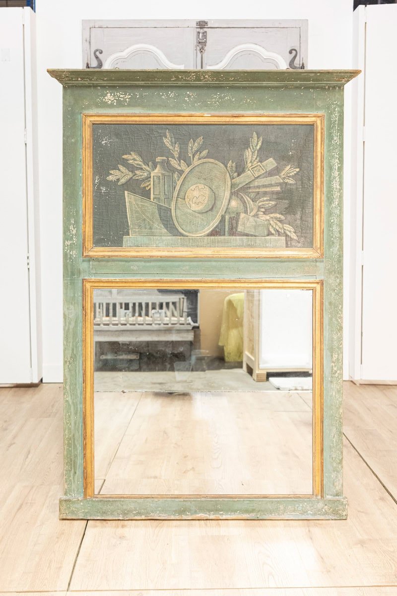 French Louis XVI Style 19th Century Trumeau with Painted Allegory of Science - JAA