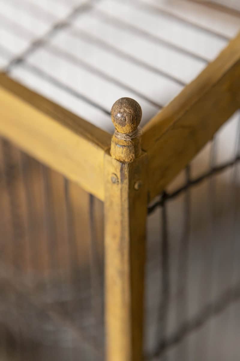 20th Century French Birdcage in Painted Wood and Iron - JAA