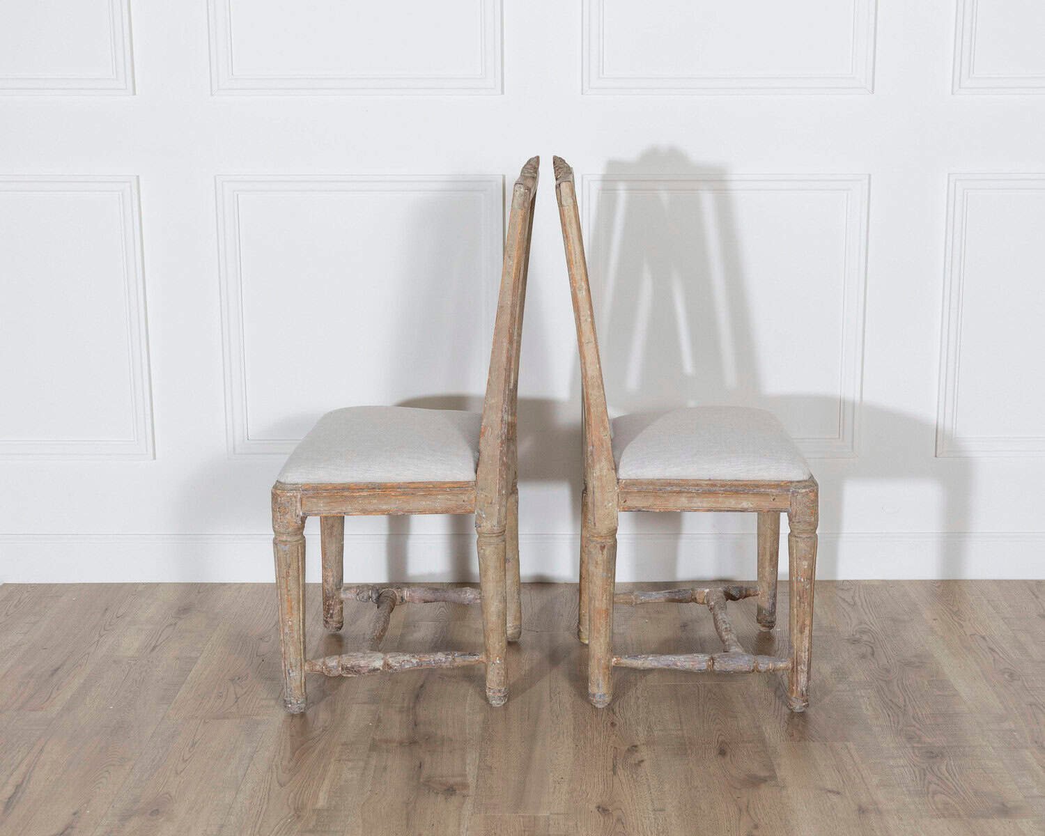 Pair of Period Gustavian Chairs in Original Paint, Sweden, Late 18th Century - JAA