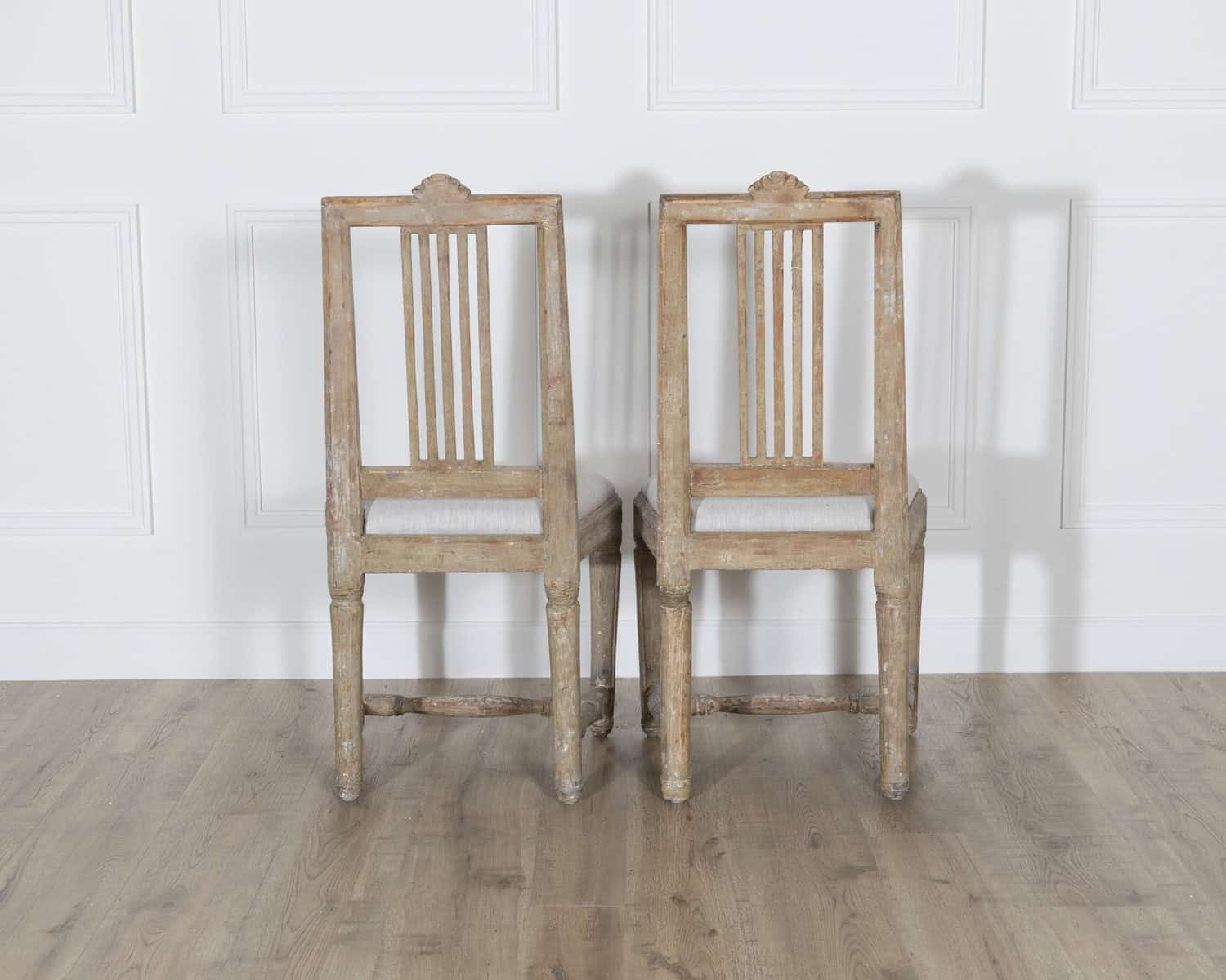 Pair of Period Gustavian Chairs in Original Paint, Sweden, Late 18th Century - JAA
