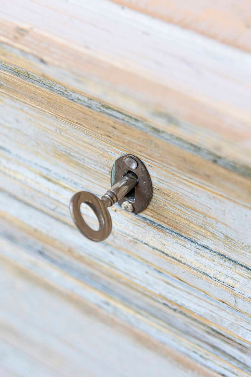 1880s Swedish Neutral Grey Painted Small Cabinet with Single Drawer over Door - JAA