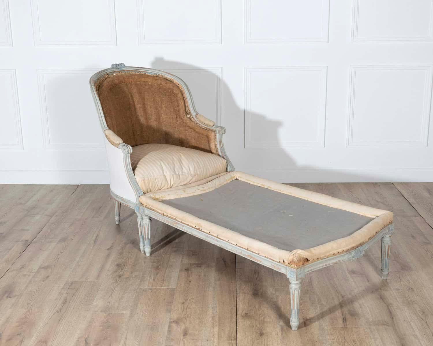 19th Century French Louis XVI Style Painted Lie de Repos - JAA